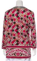Thumbnail for your product : Tory Burch Silk Printed Long Sleeve Top