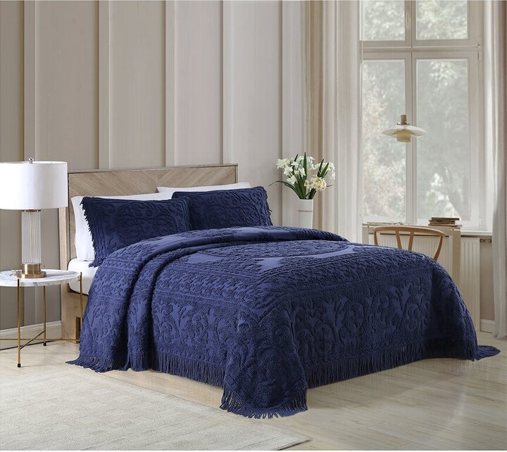 Beatrice Home Fashions Medallion Chenille Bedspread