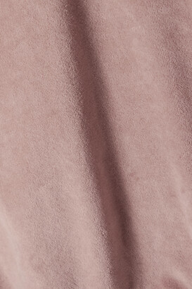 LES TIEN Cotton-blend Velour Sweatshirt - Pink