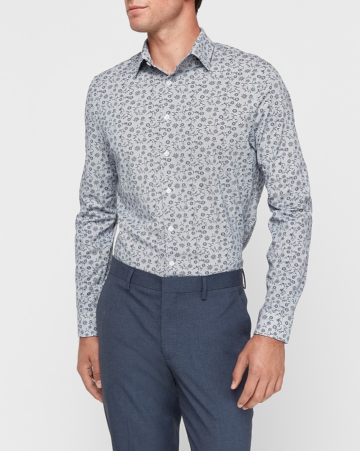 floral dress shirt express