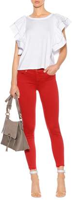 7 For All Mankind Cropped mid-rise skinny jeans