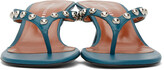 Thumbnail for your product : Simon Miller Blue Beep Thong Heeled Sandals