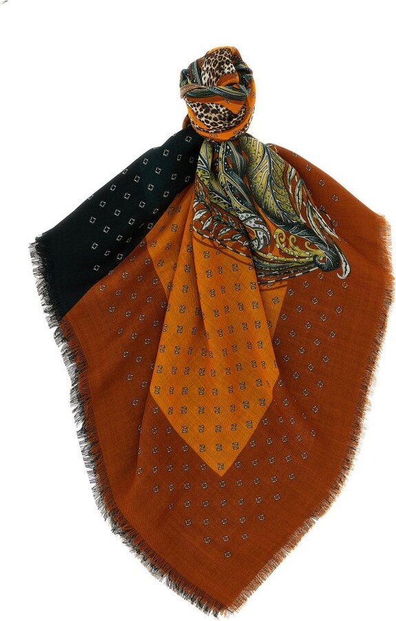 Ferragamo Gancini wool scarf ShopStyle Scarves Wraps