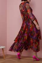 Thumbnail for your product : Gucci Embroidered violet print chiffon gown