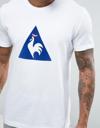 Le Coq Sportif Essential Flock T-Shirt In White 1710445
