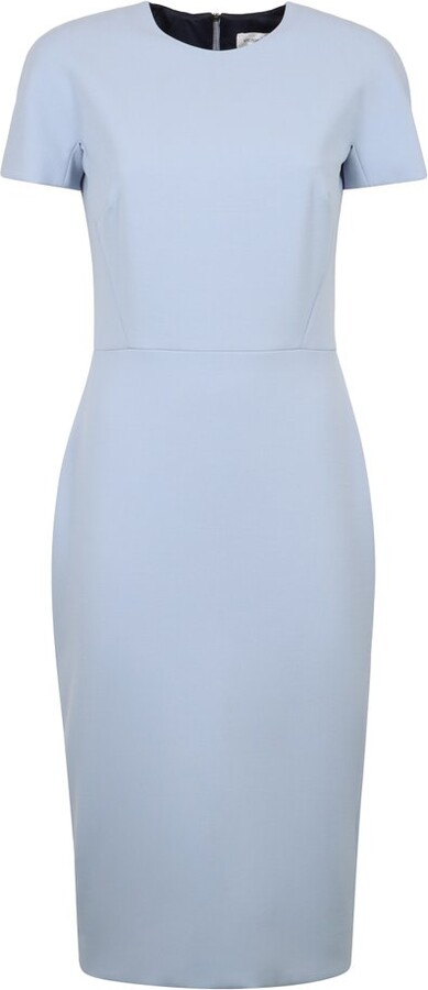 Victoria Beckham Rear Slit Crepe Midi Dress