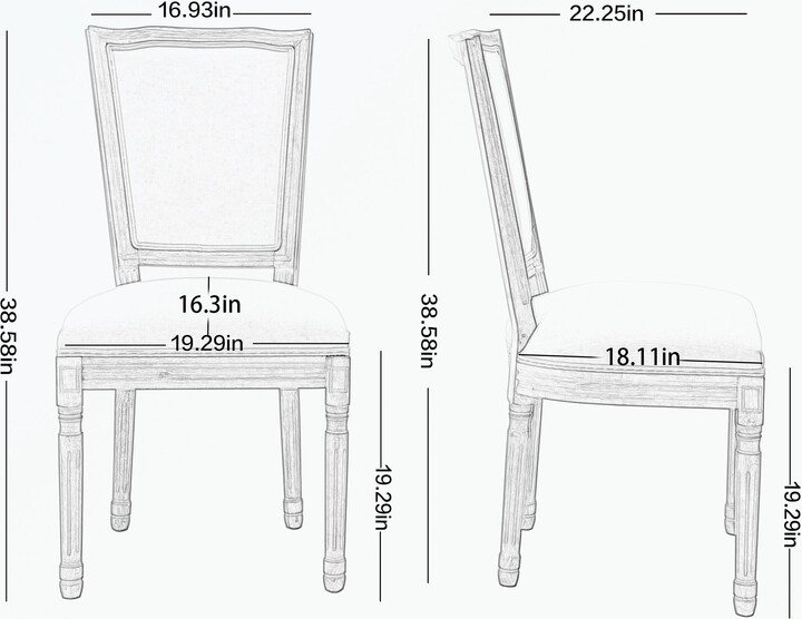 Upholstered Fabrice French Dining Chair,Set of 2 ShopStyle