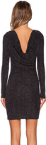Thumbnail for your product : Bobi Metallic Long Sleeve Boucle Dress