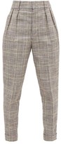 Thumbnail for your product : Isabel Marant Ceyo Checked Slim-fit Trousers - Grey