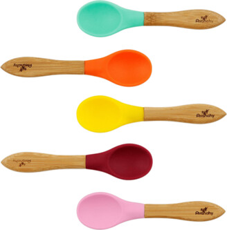 Avanchy Baby's Bamboo & Silicone Training Spoons, Set of 5