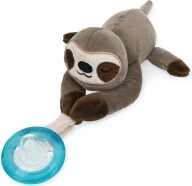 Nuby Baby Calming Natural Flex Snuggleez Pacifier with Plush Animal, Sloth