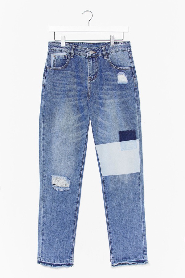 womens jeans with patches on them