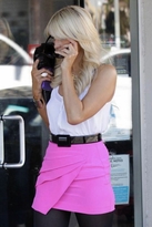 Thumbnail for your product : Naven Layered Skinny Mini Skirt in Pop Pink