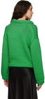 Thumbnail for your product : Tibi Green Cropped Sweater