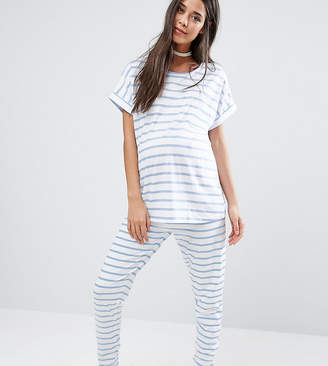 ASOS Maternity Stripe Tee and Legging Pajama Set