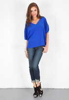 Thumbnail for your product : Alexis Veda V Neck Blouse with Back Slit in Hot Pink -