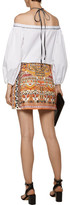 Thumbnail for your product : Camilla Embellished Embroidered Quilted Printed Cotton Mini Skirt