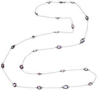 Alberto Juan 14K White Gold Purple Amethyst Flapper Necklace