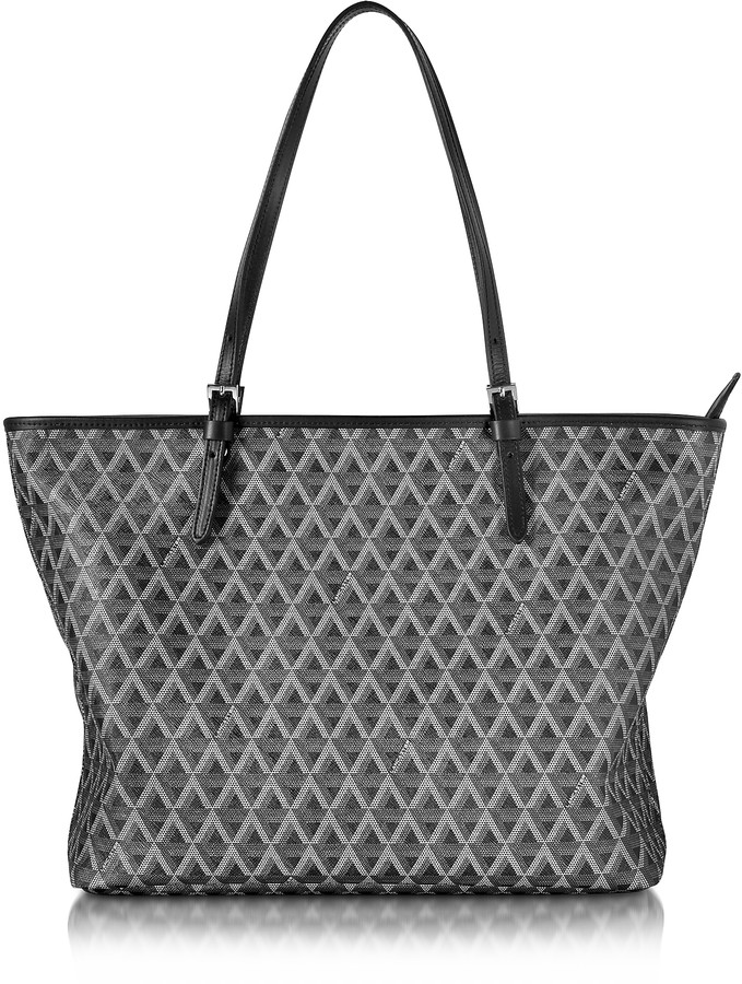 Lancaster Paris Ikon Printed Coated Canvas and Leather Tote - ShopStyle