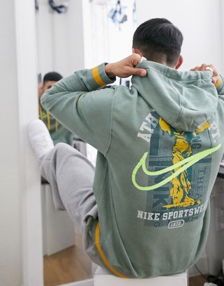 Nike Class of '72 hoodie with print in washed khaki - ShopStyle