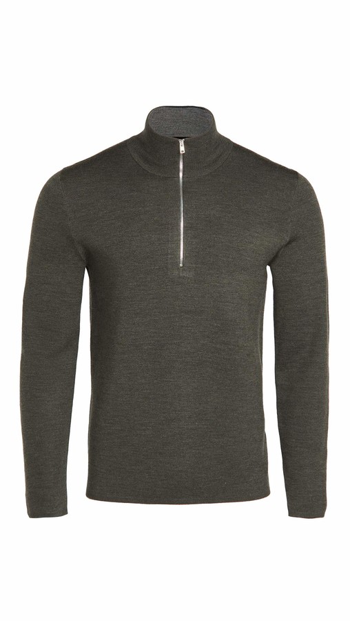 men's merino wool quarter zip sweater