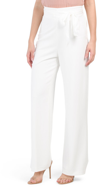 pants with bow at waist