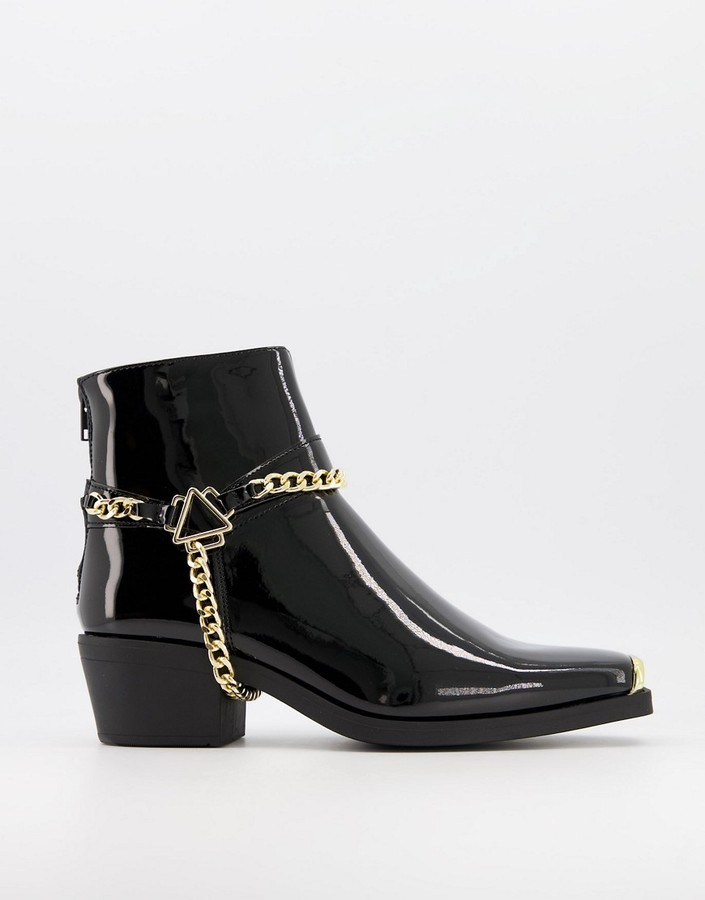 Asos Design Cuban Heel Western Chelsea Boots 2025
