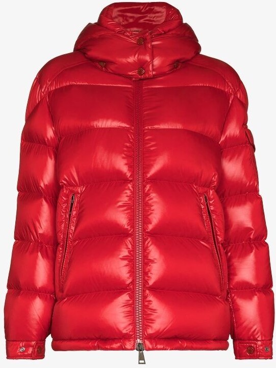 red moncler bubble jacket