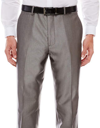 Jf J.Ferrar Men's JF Silver Luster Flat-Front Straight-Leg Slim Fit Pants