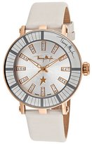 Thumbnail for your product : Thierry Mugler Women's White Genuine Leather Silver-Tone Dial