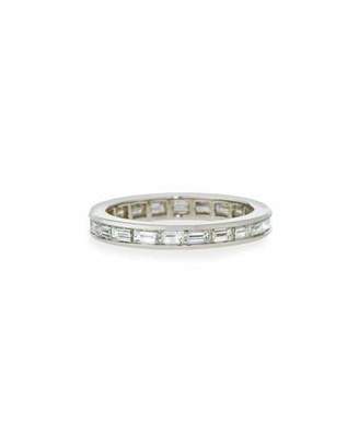 NM Diamond Collection Channel-Set Baguette Diamond Band Ring in Platinum, 2.0 tdcw, Size 7