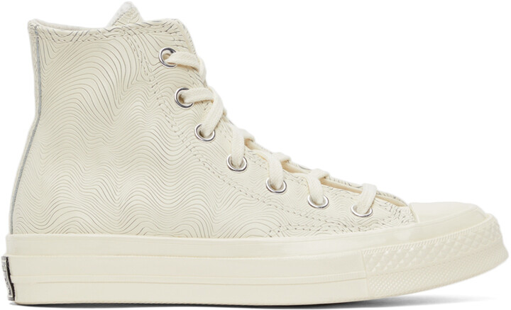 White Leather Converse High Tops | Shop the world's largest collection of  fashion | ShopStyle