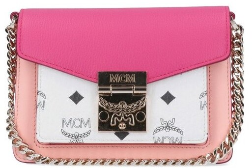 mcm bucket bolsa pink