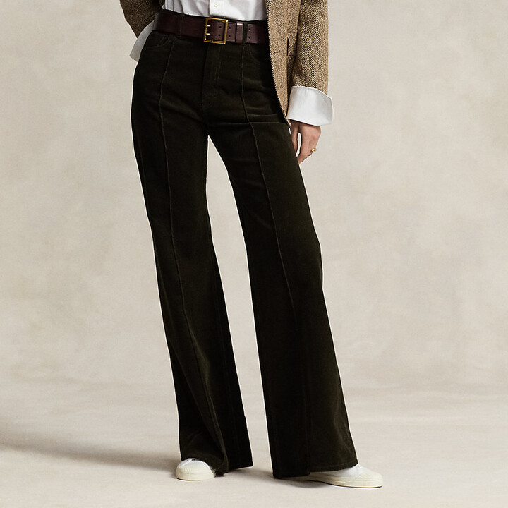 Lauren Ralph Lauren Women's Corduroy High-Rise Boot Trousers - Macy's