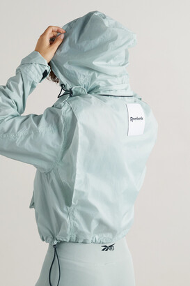 Reebok x Victoria Beckham Appliquéd Shell Jacket - Gray green