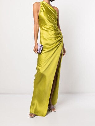 Mason by Michelle Mason One-Shoulder Silk Gown