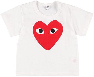 Comme des Garçons PLAY Heart print cotton jersey t-shirt