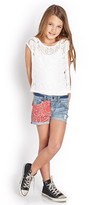 Thumbnail for your product : Forever 21 bandana patch denim shorts (kids)