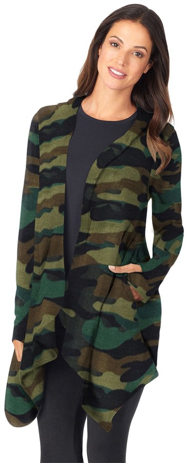camo cardigan sweater womens