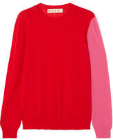 Marni - Color-block Cashmere Sweater - Red