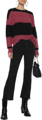J Brand Selena Guipure Lace-trimmed Mid-rise Straight-leg Jeans