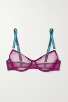 Thumbnail for your product : Dora Larsen Eilish Stretch-tulle Underwired Bra - Pink