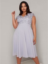 Thumbnail for your product : Chi Chi London Curve Nada Lace TopDress - Blue