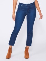 Thumbnail for your product : Paige Denim Paige Cindy Crop Raw Hem Straight Jeans Nomadic