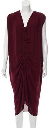 Lanvin Ruched Silk Dress