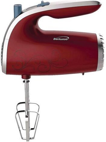 Brentwood Appliances 5 Speed Hand Mixer (Red) HM-48R