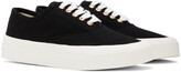 Thumbnail for your product : MAISON KITSUNÉ Black Canvas Laced Low-Top Sneakers