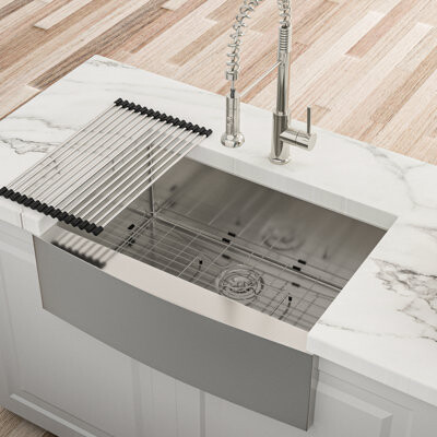 BalmyBoulevard 27 Inch Kitchen Sink Stainless Steel 16G T304 Design 10\