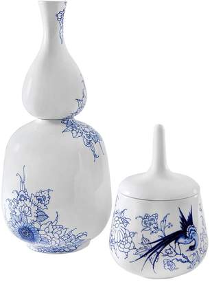 Royal Delft Container With Internal Mirror