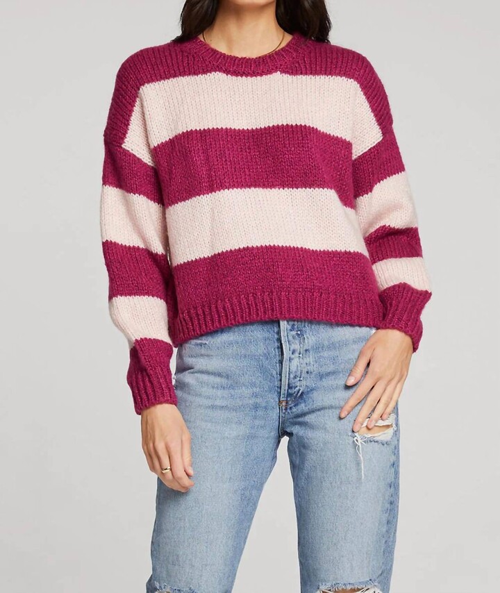SALTWATER LUXE Lexie Sweater In Berry